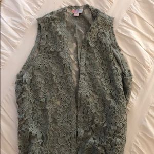 Lularoe lace Joy Long cardigan duster